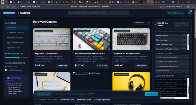CartPilot — Agent-Native WebMCP Store – screenshot 3