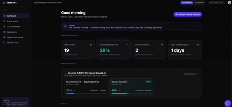 Job hunt AI – screenshot 2
