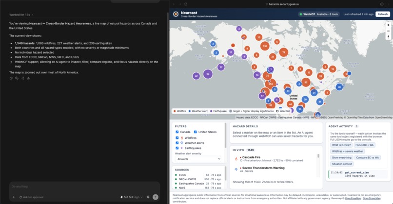 Nearcast WebMCP – screenshot 1