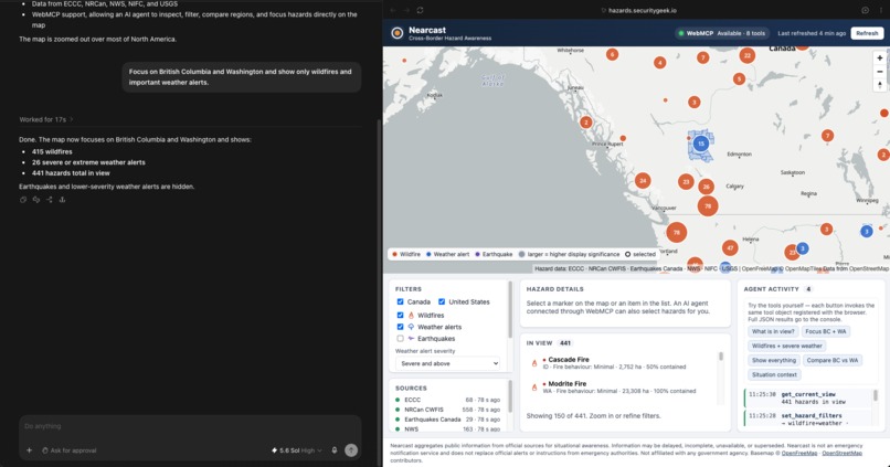 Nearcast WebMCP – screenshot 2