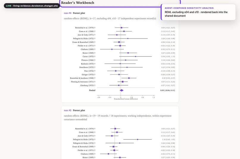 Living Evidence – screenshot 1