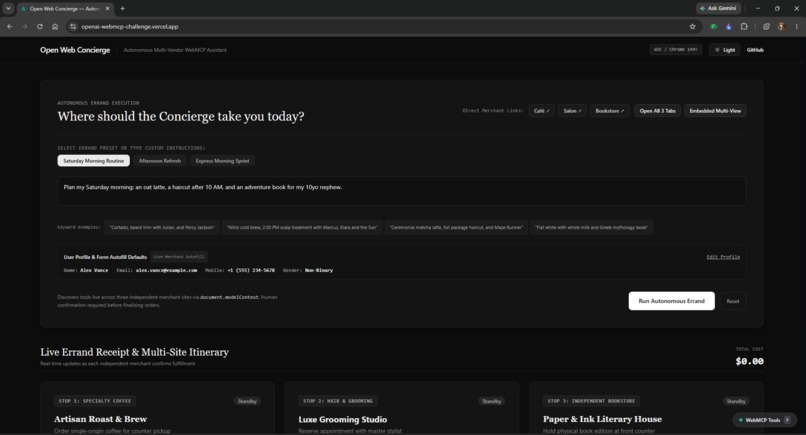 Open Web Concierge – screenshot 1