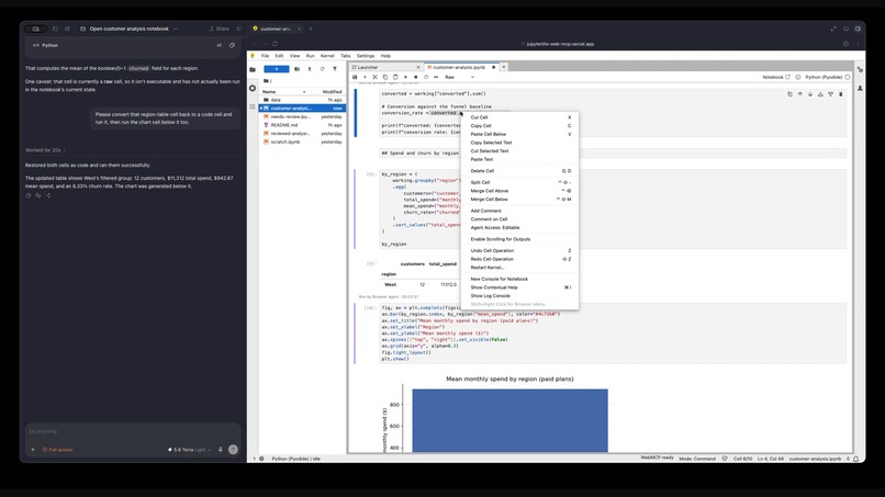 JupyterLite WebMCP – screenshot 1