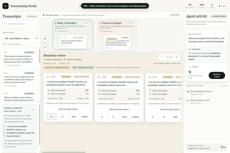 Sensemaking Studio – screenshot 1
