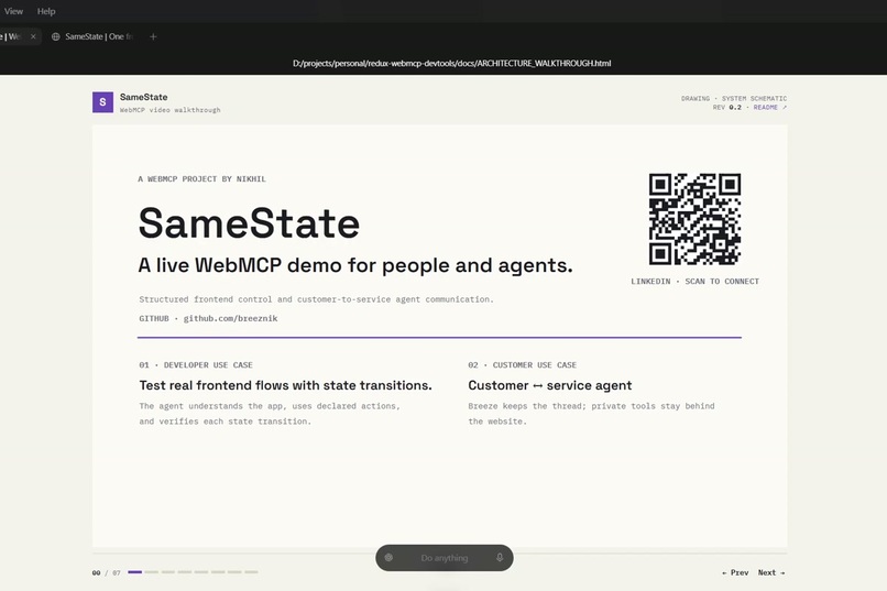 SameState - Redux_WebMCP – screenshot 6