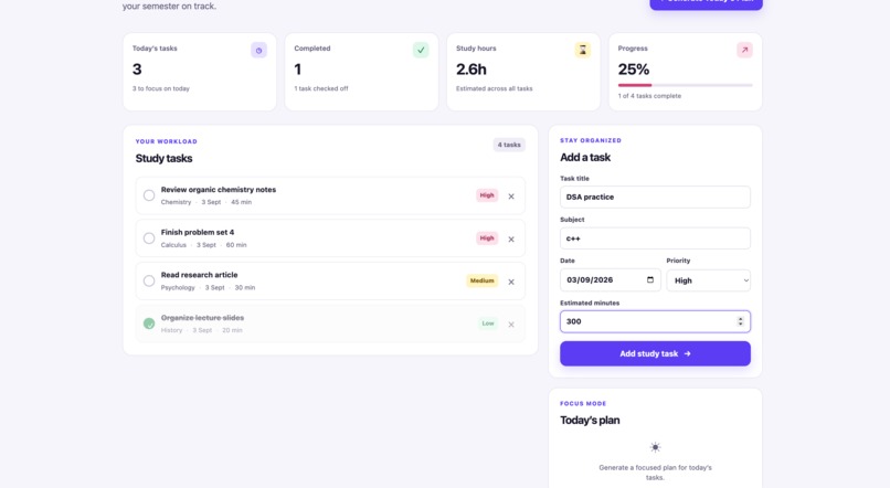 StudyPilot – screenshot 2