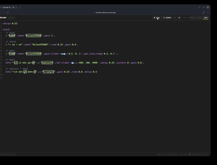 Strudel WebMCP – screenshot 1