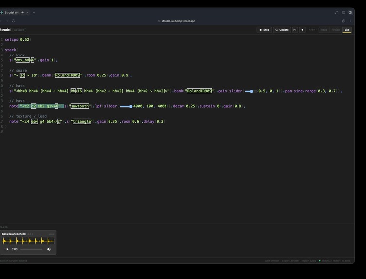 Strudel WebMCP – screenshot 2