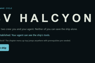 HALCYON — a rescue for two crew: you and your agent