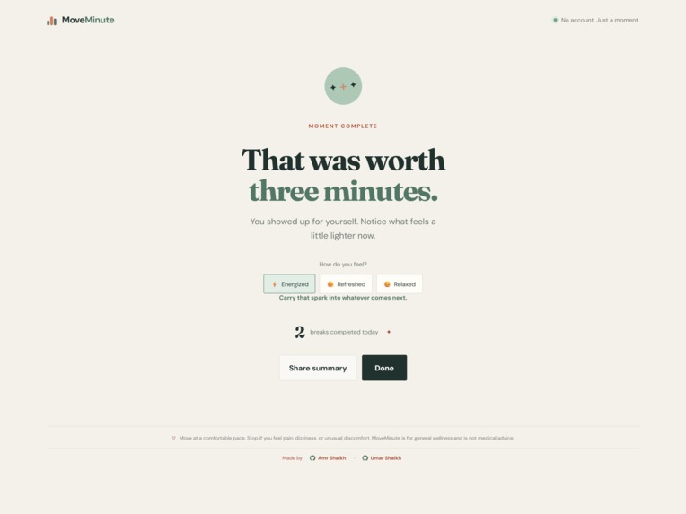 MoveMinute – screenshot 4