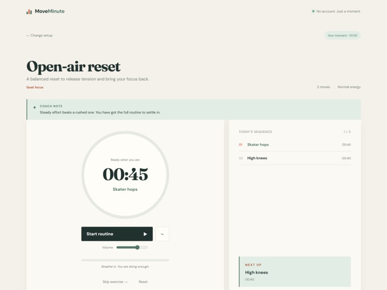 MoveMinute – screenshot 2