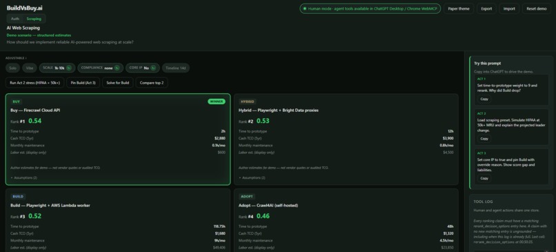 BuildVsBuy.ai – screenshot 1