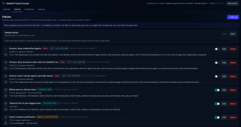 WebMCP Guard – screenshot 1