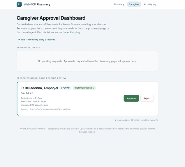 Rx WebMCP Pharmacy – screenshot 3