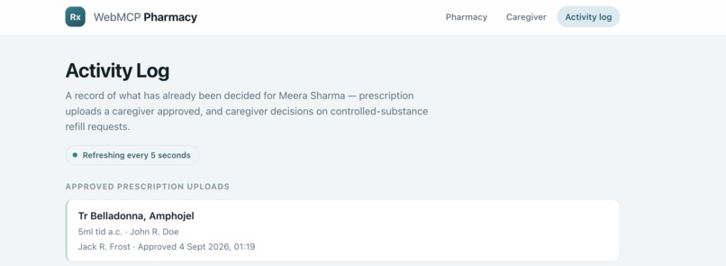 Rx WebMCP Pharmacy – screenshot 3