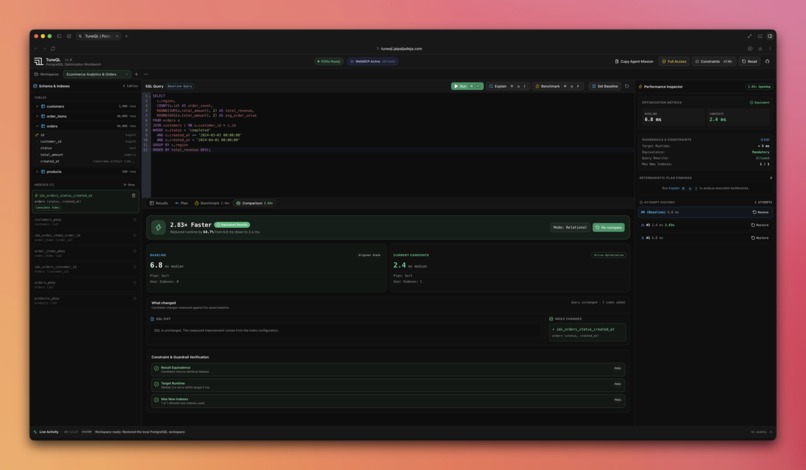 TuneQL – screenshot 2