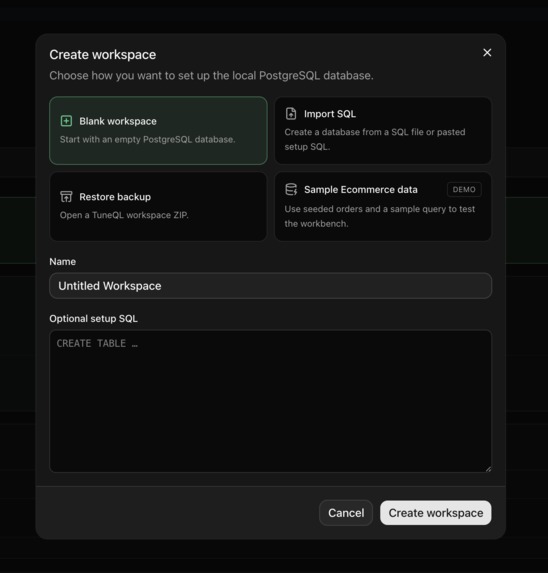 TuneQL – screenshot 3