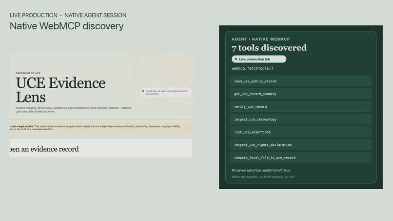 UCE Evidence Lens – screenshot 1