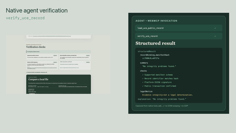 UCE Evidence Lens – screenshot 2