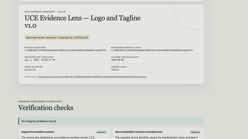 UCE Evidence Lens – screenshot 6
