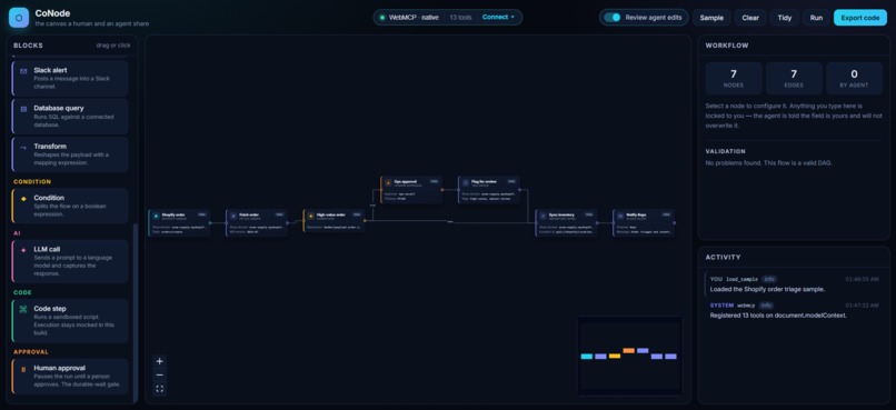 CoNode - Visual Workflow Builder – screenshot 2