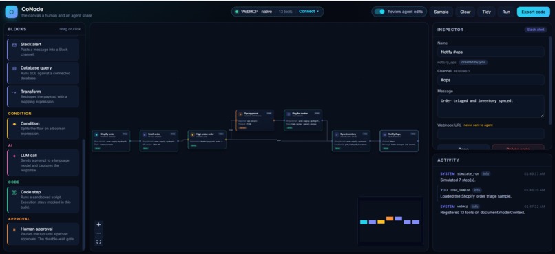 CoNode - Visual Workflow Builder – screenshot 3