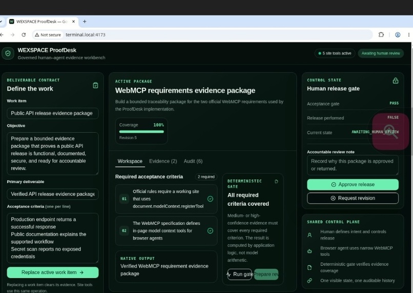 WEXSPACE ProofDesk – screenshot 1