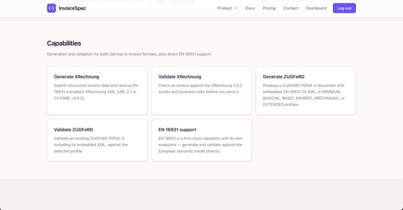 InvoiceSpec – screenshot 2