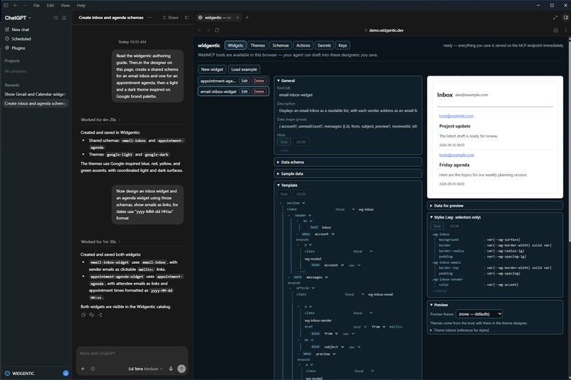 WIDGENTIC – screenshot 2