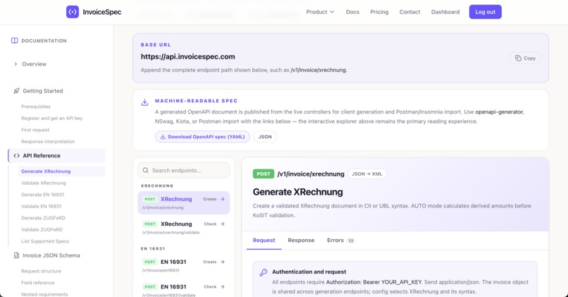 InvoiceSpec – screenshot 3
