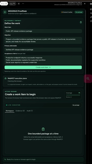 WEXSPACE ProofDesk – screenshot 2