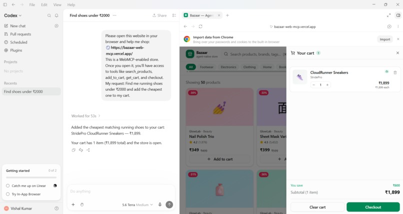 Bazaar — Agent-Native Store – screenshot 2