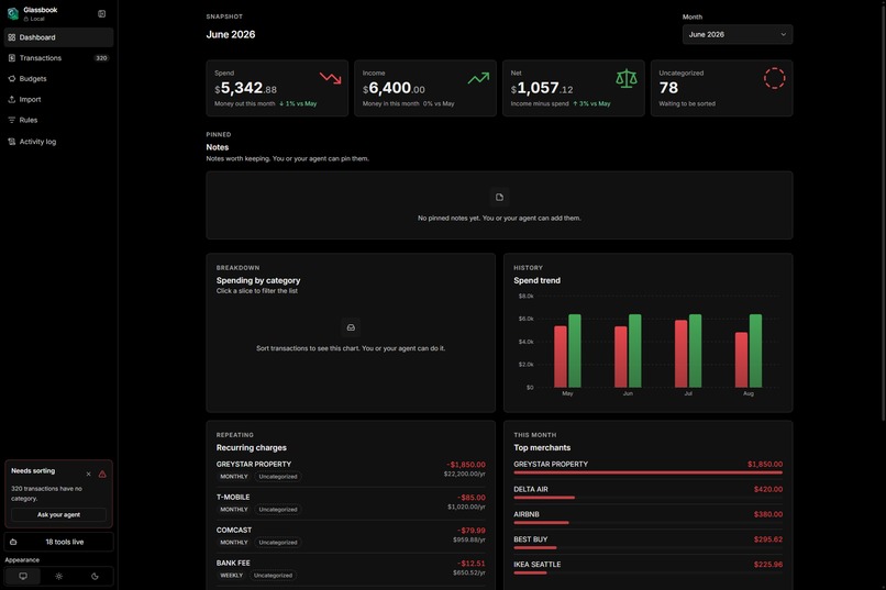 Glassbook – screenshot 1