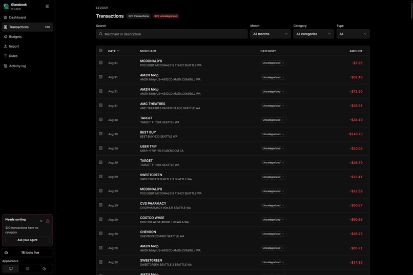 Glassbook – screenshot 2