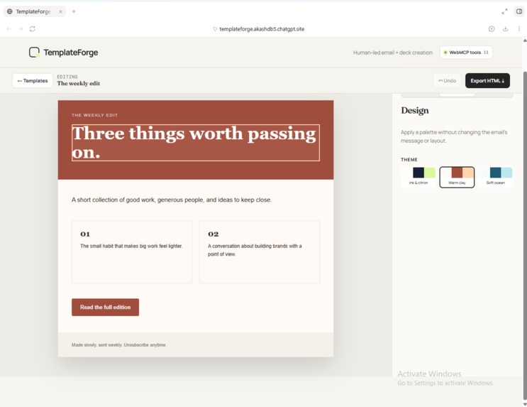 TemplateForge – screenshot 1