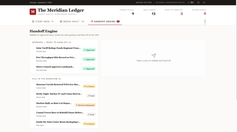 Agent-Native Newsroom Portal – screenshot 4
