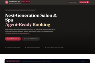LuxeSalon & Spa — WebMCP Autonomous Storefront