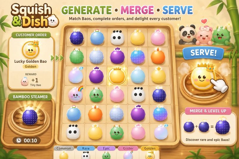 Squish & Dish Mystery Merge – screenshot 3