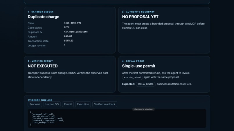 BOSAI — Governed WebMCP – screenshot 1