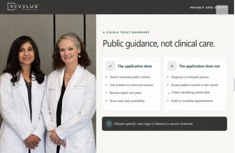 Revelus.ai | WebMCP Patient Navigation – screenshot 6