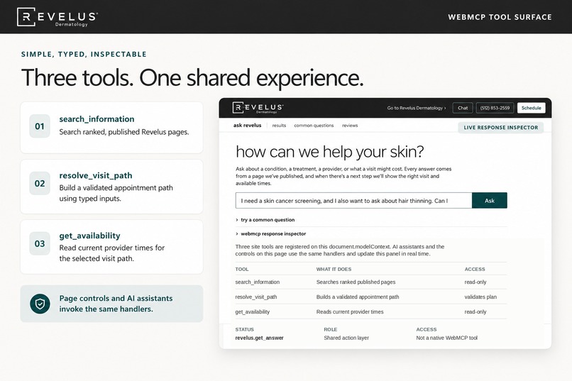 Revelus.ai | WebMCP Patient Navigation – screenshot 7