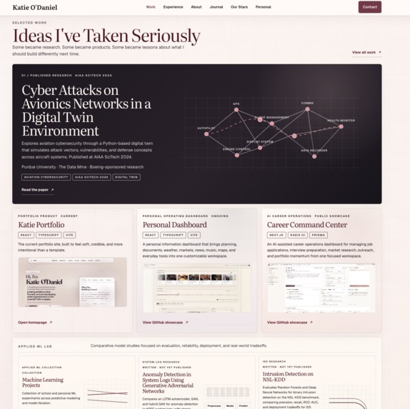 Katie O’Daniel's Personal Website – screenshot 3