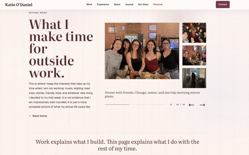 Katie O’Daniel's Personal Website – screenshot 4
