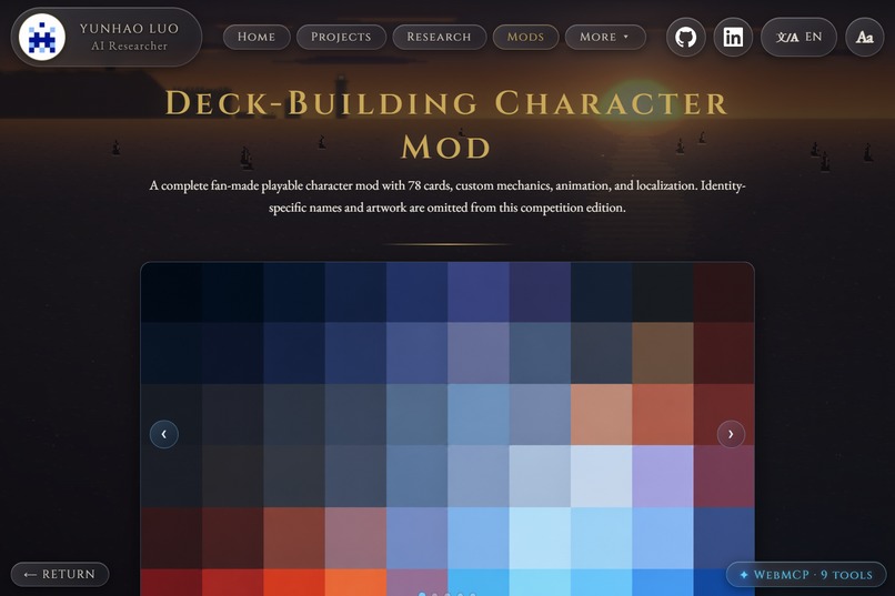 Crepusculum Dream: A Playable WebMCP Portfolio – screenshot 4