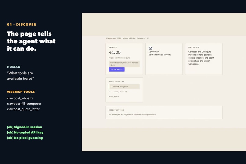 ClawPost — Your Agent at the Postal Counter – screenshot 2