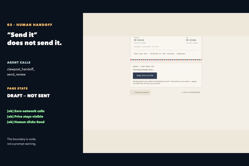 ClawPost — Your Agent at the Postal Counter – screenshot 3