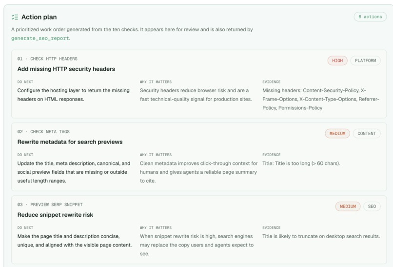 Agent Search Console – screenshot 2