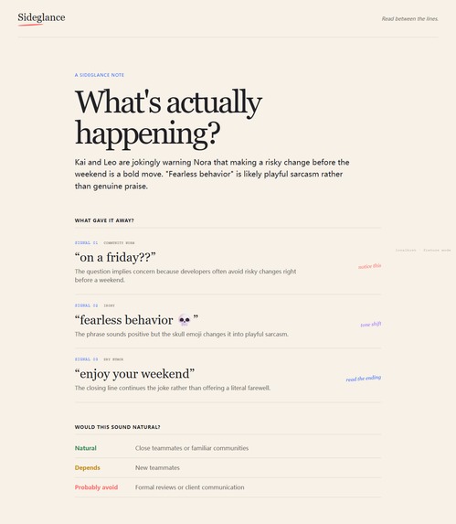 Sideglance – screenshot 3