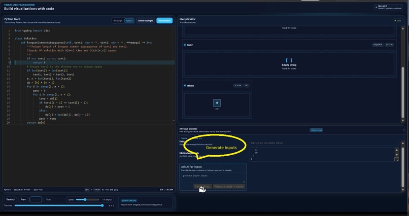 Algorithm Visualizer powered by webMCP – screenshot 3