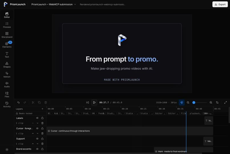 PrismLaunch - Launch Video Creator – screenshot 1